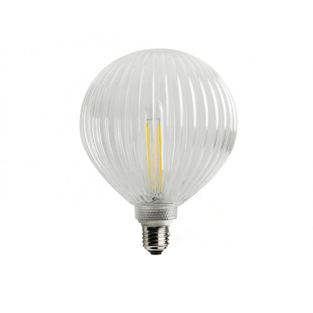 Ampoule LED à filament E27 dimmable - verre ligné clair - 2700K