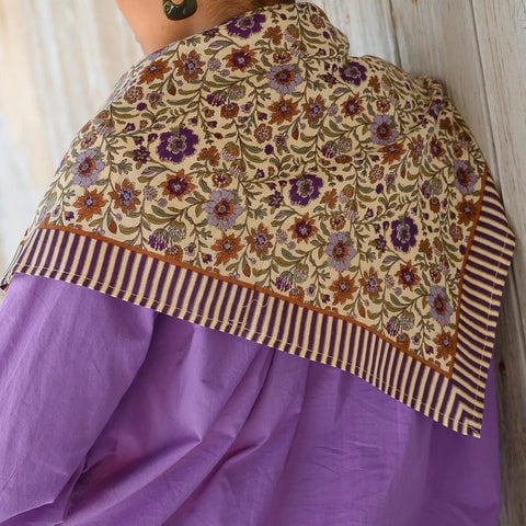 Foulard grand format Ashley Lavande