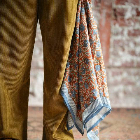 Foulard grand format Pia Brique