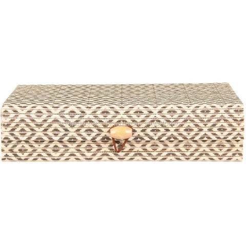 Boite en bambou rectangulaire avec couvercle rabattable - La Quincaillerie Remoise