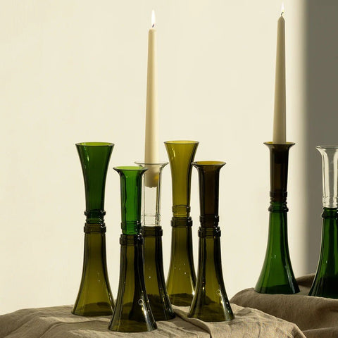 Bougeoir Cannelle Feuille Morte M - La Quincaillerie Remoise