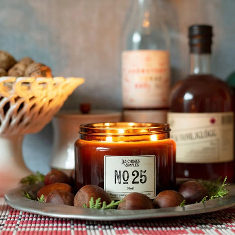 Bougie 3 Mèches n°25 Noël - La Quincaillerie Remoise