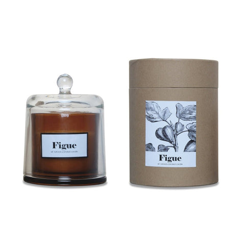 Bougie cloche ambre figue boisée - La Quincaillerie Remoise