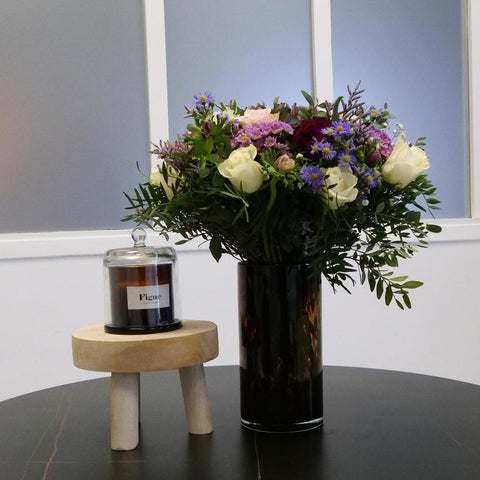 Bougie cloche ambre figue boisée - La Quincaillerie Remoise