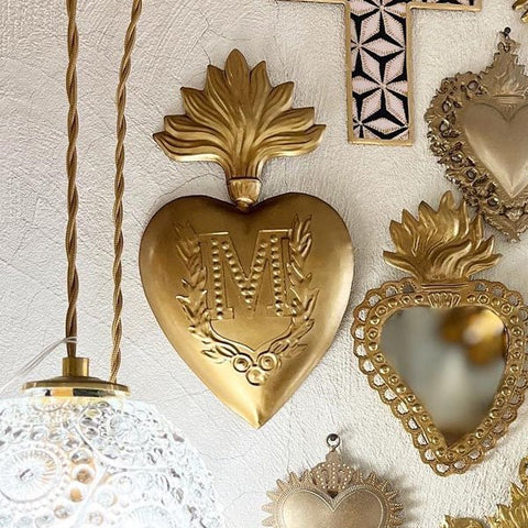 Ex - voto Coeur Mona Or - La Quincaillerie Remoise