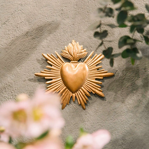 Ex - voto Coeur Sacré Or - La Quincaillerie Remoise