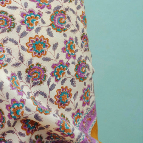 Foulard grand format Berry Améthyste - La Quincaillerie Remoise