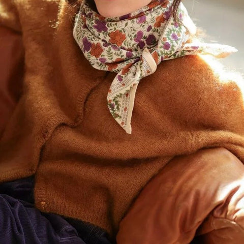 Foulard grand format Ellis Violette - La Quincaillerie Remoise