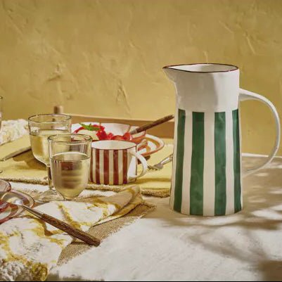 Pichet Porcelaine Mykonos Vert - La Quincaillerie Remoise