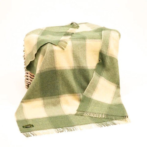 Plaid En Laine Naturelle A Carreaux - La Quincaillerie Remoise