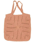Sac En Crochet Rose Corail Amande - La Quincaillerie Remoise