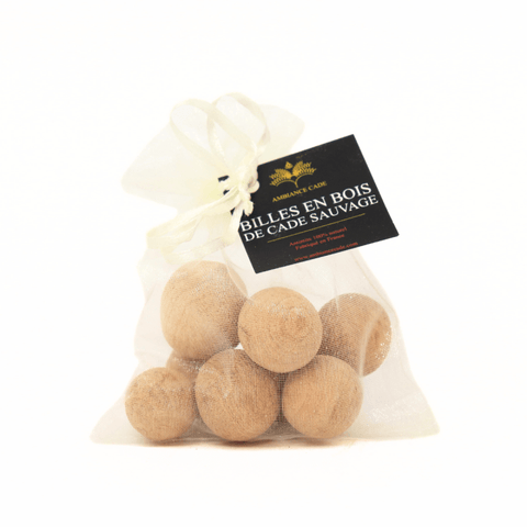 Sachet De 8 Billes De Bois De Cade - La Quincaillerie Remoise