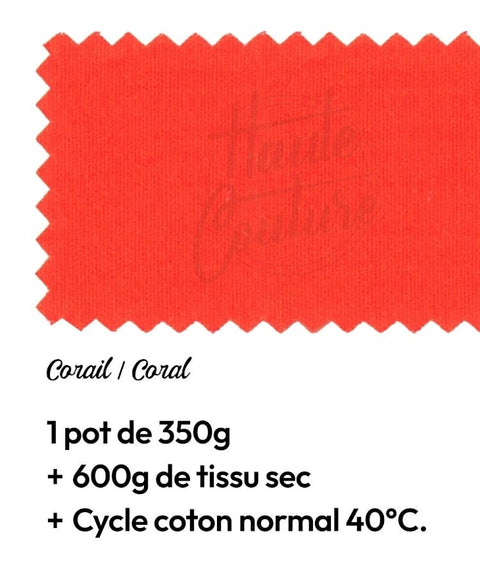 Teinture Textile Corail - La Quincaillerie Remoise