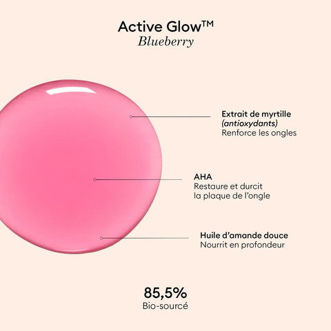 Vernis Soin Active Glow Blueberry - La Quincaillerie Remoise