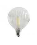 Ampoule LED à filament E27 dimmable - verre ligné clair - 2700K - 4W - La Quincaillerie Remoise