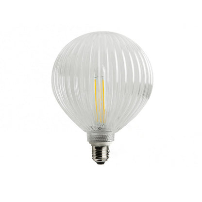 Ampoule LED à filament E27 dimmable - verre ligné clair - 2700K - 4W - La Quincaillerie Remoise