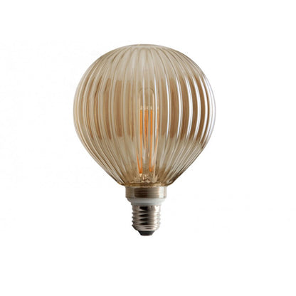 Ampoule LED à filament E27 dimmable - verre ligné fumé - 4W - La Quincaillerie Remoise