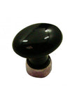 Bouton de Meuble OVALE Porcelaine - Noir Brillant - La Quincaillerie Remoise