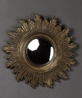 Miroir convexe soleil doré antique - La Quincaillerie Remoise