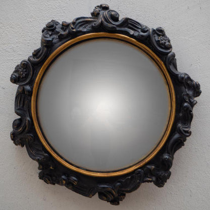 Miroir convexe style volutes noires - La Quincaillerie Remoise