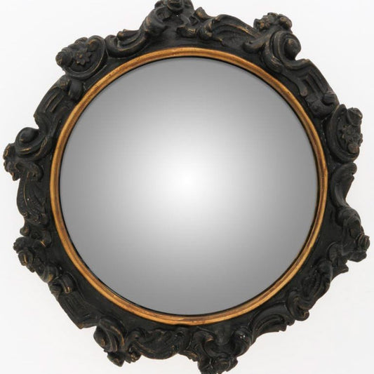 Miroir convexe style volutes noires - La Quincaillerie Remoise