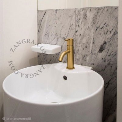 Porte Savon Mural Plat En Porcelaine - La Quincaillerie Remoise