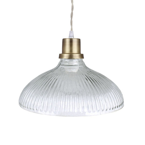 Suspension Greta Stripe Large Verre/Laiton - La Quincaillerie Remoise