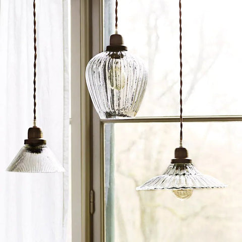 Suspension Gunilla Wide Clair/Laiton Antique - La Quincaillerie Remoise