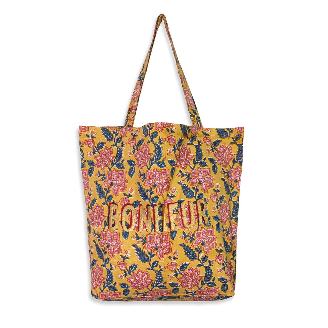 Totes bag Bonheur (différents motifs) - La Quincaillerie Remoise