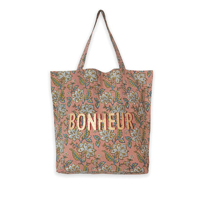 Totes bag Bonheur (différents motifs) - La Quincaillerie Remoise