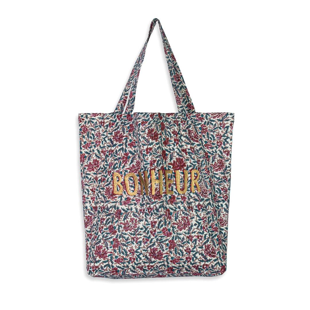 Totes bag Bonheur (différents motifs) - La Quincaillerie Remoise