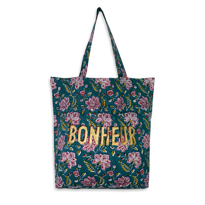 Totes bag Bonheur (différents motifs) - La Quincaillerie Remoise