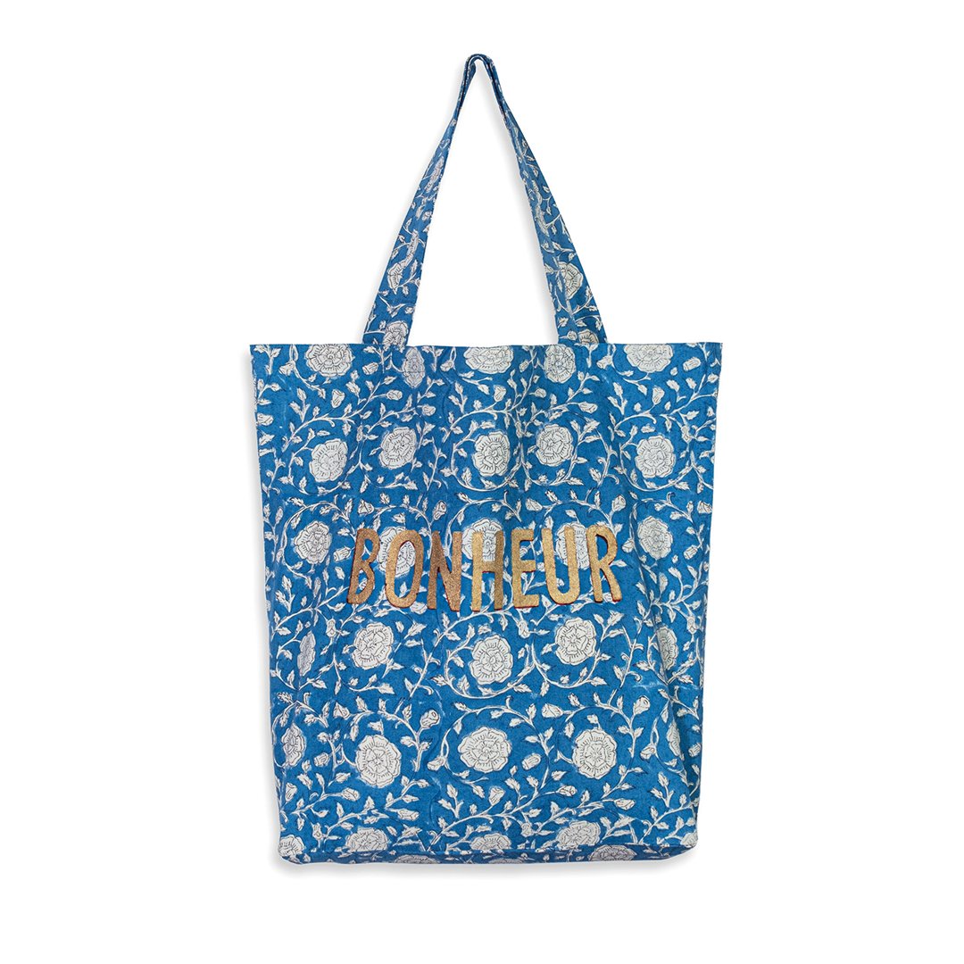 Totes bag Bonheur (différents motifs) - La Quincaillerie Remoise